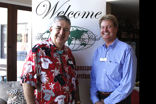 Arizona Chapter Coordinator Matt Cohen, left, with Gregg Sapp, who shared his journey to Mach Picchu. 