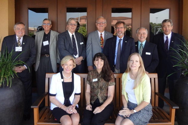 This fall we were able to capture all ten of the current Board Members in a photo, since they, too, sometimes have travel or other conflicts. But all were on hand at their September meeting. Seated: Treasurer Gloria McCoy, President Pam Barrus, JoAnn Schwartz. Standing: Kevin Hughes, David Barry, Secretary Sanford Smith, Ron Endeman, Chris Hudson, Vice President Michael Sholer, Chairman Klaus Billep.