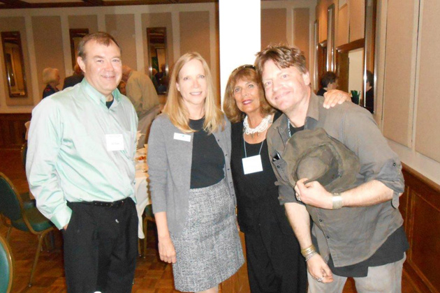 Enjoying the NorCal reception prior to lunch: Sam Wilson, TCC Treasurer JoAnn Schwartz, Bobbi Laufer from SoCal and Craig Roark.