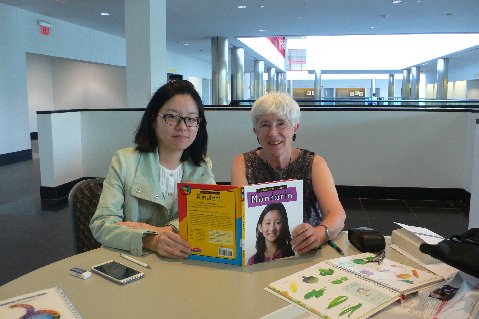 New York Area Coordinator Lynn Simmons participates in a program at Stony Brook University called the Osher Lifelong Learning Institute (OLLI), which serves retired and semi-retired members of the community. As an OLLI member, she volunteers as a "covernsation partner" for foreign students who need to practice their English with a native speaker.  She is pictured here with one of her conversation partners, a student from China named Eva.