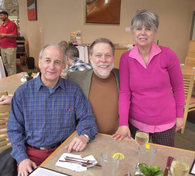 Kansas City Area Coordinator Steven Fuller, left, met up with Arkansas Coordinators Steven and Anna Clift after the 2105 Little Rock Marathon.