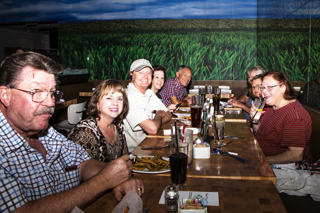 Cynthia Bingham and husband, Gregg Sapp, Bev and Buz Nasson, Don Stelerz (obscured), Alana Stelerz, and dedrie Cohen