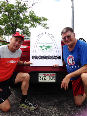 Steve Fuller and Charles Merkel after a short workout